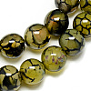 Natural Dragon Veins Agate Beads Strands X-G-Q948-81B-8mm-1