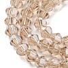 Transparent Electroplate Glass Beads Strands EGLA-A039-T3mm-A12-3