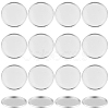 60Pcs 304 Stainless Steel Plain Edge Bezel Cups STAS-SC0009-12-1