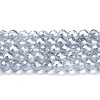 Electroplate Transparent Glass Beads Strands X1-GLAA-H021-01B-FR03-2