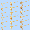 60Pcs 3 Style 304 Stainless Steel Stud Earring Findings STAS-BBC0007-45-6