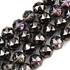 Transparent Electroplate Glass Beads Strands EGLA-N002-34C-B-2
