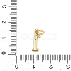 Brass Micro Pave Clear Cubic Zirconia Charms KK-P339-27G-01-3