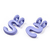 Rack Plating Spray Painted Alloy 2-Loop Link Pendants PALLOY-N176-01S-3