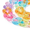 Handmade Opaque Acrylic Curb Chains KY-XCP0001-15-4