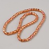 Electroplate Transparent Glass Beads Strands EGLA-TAC0008-01D-2