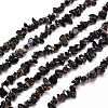 Natural Black Agate Chip Bead Strands Dyed & Heated X-G-M205-43-1