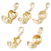 100Pcs 5 Style Brass Bead Tips KK-BBC0009-04-1
