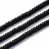 Natural Black Stone Beads Strands G-S366-089-1