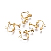 Rack Plated Brass Screw Clip-on Earring Findings LS-KK-P169-04G-1