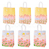10Pcs 2 Colors Paper Flower Pattern Printed Carry Storage Tote Bags ABAG-TA0001-49A-1
