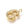 Ion Plating(IP) 304 Stainless Steel Micro Pave Cubic Zirconia Pendants STAS-H228-01G-06-2