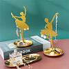 Dancer Iron Earring Display Stands with Round Tray EDIS-WH0016-019A-4