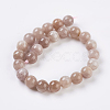 Natural Sunstone Beads Strands X-G-G099-4mm-14-2