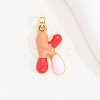 Alloy Enamel Pendants ENAM-S023-01G-K-1