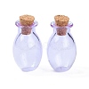 Oval Glass Cork Bottles Ornament AJEW-O032-03H-1