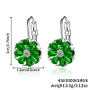Brass Flower Hoop Earrings JJ3056-11-2