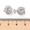 Brass Micro Pave Clear Cubic Zirconia Pendants KK-K349-16P-3