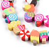 Handmade Polymer Clay Beads Strands CLAY-N010-088A-3