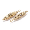 Real 18K Gold Plated Brass Micro Pave Cubic Zirconia Pendants ZIRC-M114-54G-3