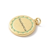 Brass with Enamel Pendants KK-P294-20G-2