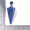 Dyed Natural Lapis Lazuli Faceted Cone Openable Perfume Bottle Big Pendants G-L524-18P-09-4