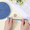 20 Yards Polyester Velvet Elastic Lace Trim with Pleated Organza Trimming OCOR-WH0087-06A-3