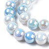 Electroplated Glass Beads Strands GLAA-C023-01H-3
