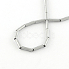 Tube Electroplate Non-magnetic Synthetic Hematite Bead Strands G-S203-26I-2