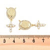 Brass Pave Cubic Zirconia Pendants KK-U009-09E-G-3