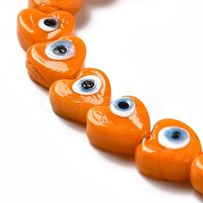 Handmade Evil Eye Lampwork Beads Strands LAMP-E023-07B-08-1