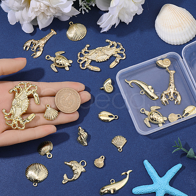24Pcs 12 Styles Alloy Pendants FIND-SC0021-01-1