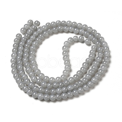 Imitation Jade Glass Beads Strands DGLA-S076-6mm-30-1