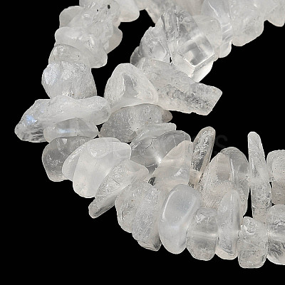 Natural Rainbow Moonstone Chip Beads Strands G-C195-01-1