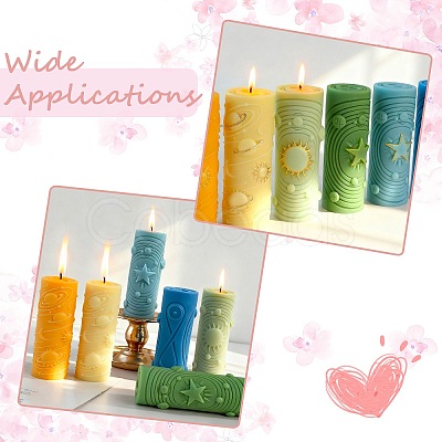 Moon Pattern with Column Silicone Candle Molds ST-CJ0043-069-1