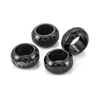 Frosted 201 Stainless Steel European Beads LS-STAS-B020-13EB-1