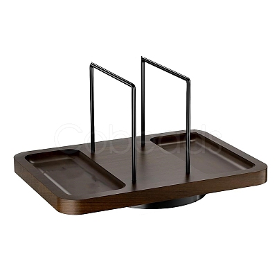 Wood Rotating Serving Trays DJEW-WH0016-76A-1