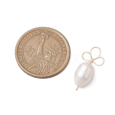 Shell Pearl Copper Wire Wrapped Carrot Pendants X1-PALLOY-TA00182-1