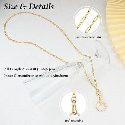 Stainless Steel Paperclip Chains Keychain HJEW-SW00179-01-1