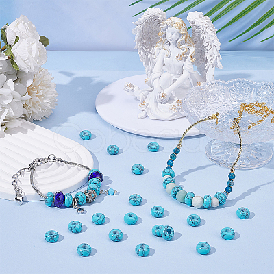 60Pcs Synthetic Turquoise Beads TURQ-PH0001-14B-1