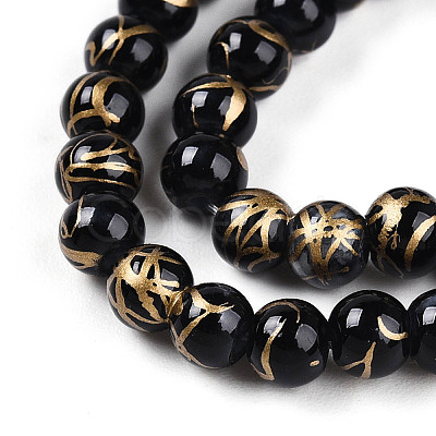 Baking Paint Glass Beads X1-DGLA-N003-4mm-B10-1
