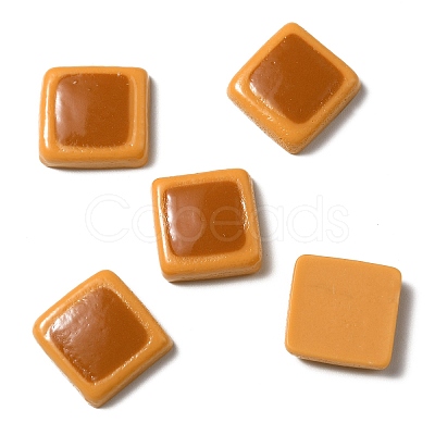 Opaque Resin Biscuits Cabochons RESI-WH0035-41A-1