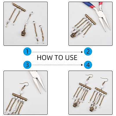 Brass Slide On End Clasp Tubes KK-Q747-11A-AB-1