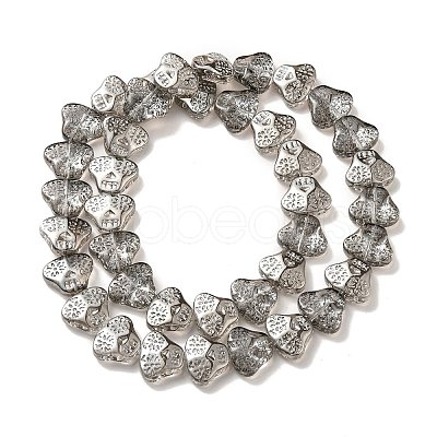 Transparent Electroplate Glass Beads Strands EGLA-F158-PL02-1