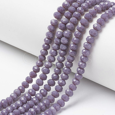 Opaque Solid Color Glass Beads Strands EGLA-A034-P2mm-D11-1