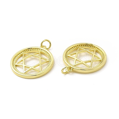 Brass Micro Pave Cubic Zirconia Pendants KK-E068-VB429-1