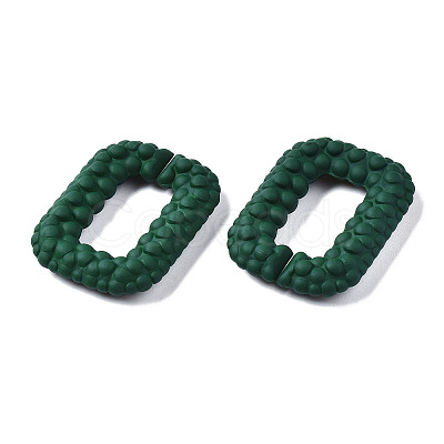 Spray Painted CCB Plastic Linking Rings CCB-Q091-009B-1
