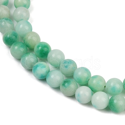 Dyed Natural White Jade Beads Strands G-F591-26-8mm-1