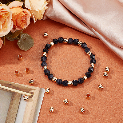 100Pcs Long-Lasting Plated Brass European Beads KK-UN0002-88-1