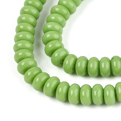 Opaque Solid Color Glass Beads Strands GLAA-ZX008-4mm-18B-1